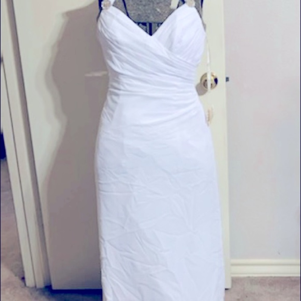 Elegant White Wedding or Formal Dress by Galina